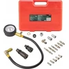Rockforce Dyzelinio variklio kompresinio slėgio testeris komplektuojamas su srieginiais adapteriais 0-70 bar 19 vnt.