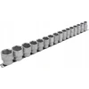 Rockforce Socket rinkinys 16 vnt. 1/2 colio (6 taškų) (10-19,21,22,24,27,30,32 mm) ant juostelės