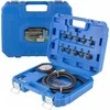 Rockforce Oil slėgio testeris komplektuojamas su srieginiais adapteriais (0-10bar) 12 vnt. lagamine