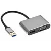 „RoGer Drong“ ekrano adapteris, USB į VGA/HDMI + garsas / iOS/Android/Windows/macOS