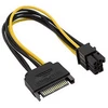 „Roger SAPCIE6P“ 15 kontaktų SATA maitinimo į 6 kontaktų PCIe adapterio kabelis GPU / 20 cm