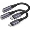 „RoGer“ USB-C į AUX 3,5 mm skaitmeninio garso adapteris, skirtas „Samsung“, „Google“, „OnePlus“ (DAC 24 bitų 48 kHz)