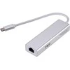 „RoGerAD15642“ USB-C šakotuvas - skirstytuvas 3 x USB 3.0 / RJ45