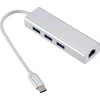 „RoGerAD15642“ USB-C šakotuvas - skirstytuvas 3 x USB 3.0 / RJ45