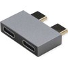 Roline Adapteris USB 3.2 Gen 2, 2x USB-C - 2x USB-C, M/F, sidabrinė