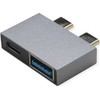 Roline Adapteris USB 3.2 Gen 2, 2x USB typu C - 1x typu A + 1x typu C, M/F, sidabrinė (12.03.2946)