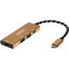 Šakotuvas „Roline Gold“ USB-C stotis / replikatorius (1119-12-02)