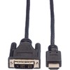 Roline HDMI – DVI-D kabelis 1 m juodas (11.04.5519)