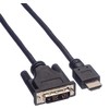 Roline HDMI – DVI-D kabelis 1 m juodas (11.04.5519)