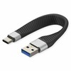 USB kabelis Roline USB-A - USB-C 0,11 m juodas (11.02.9017)