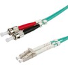 Roline Šviesolaidinis jungiamasis laidas, 50/125 µm, LC-ST, OM3, 5 m, turkio spalvos (21.15.8725)