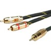 Tulip Roline Gold 3,5 mm stereo garso jungiamasis laidas – 2x tulpė, M/M, 10 m