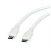 USB kabelis Roline USB-C - USB-C 1 m, baltas (11.02.9126)