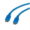 USB kabelis Roline USB-C - USB-C 1 m mėlynas (11.02.9123)