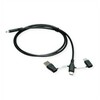 USB kabelis Roline USB-A + USB-C - USB-C 1 m juodas (11.02.8349)