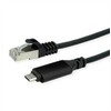 ROLINE USB 3.2 Gen 2 į gigabito eterneto kabelio keitiklis, juodas, 3 m