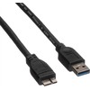 „Roline USB-A“ – „microUSB“ USB laidas, 2 m, juodas (JAB-809445)