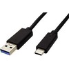 Roline USB-A – USB-C laidas, 1 m juodas (11.44.9011)