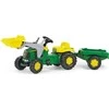 Rolly Toys John Deere minamas traktorius su kaušu ir priekaba