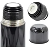 Roly TURISTINIS TERMOSAS, NERŪDIJANTIS PLIENAS, DVIGUBOMIS SIENELĖMIS, 500 ML, Juodas, STAMINA