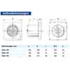 Ventiliatorius Ronic Zyle Blaugerg | Extractor Fan | Sileo 125 | Diameter 125 mm | 32 dB