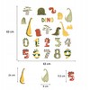 ROOM Decor SIPO-WS63049 NAKLEJKI NA ŚCIANĘ CYFRY DINO
