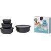 Rosti Mepal Mepal - Cirqula Low Bowl Set Of 4 - Nordic Juodas (233104)