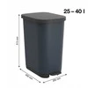 ROTHO Ribo Sidabrinis - pedal bin – 35l