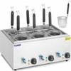 Royal Catering Makaronų virimo aparatas, makaronų viryklė su čiaupais, 6 krepšeliai, 3 x 6,5 l, 3000 W