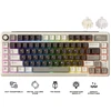 Royal Kludge L75 RGB Mocha Pilkas belaidė klaviatūra | 75%, Hot-swap, Kreminis switches, US