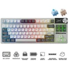 Royal Kludge S85 RGB Baltas Night belaidė klaviatūra | 80% TKL, Hot-swap, Cloud switches, US