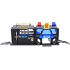 Lean Toys Išplečiamas žaislinis garažo rinkinys lagamine su policijos šviesomis, 56x23x18 cm