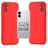 Telforceone Rubber Case Silikoninis dėklas, skirtas SAMSUNG GALAXY S25 EDGE, raudonas