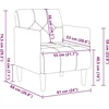 Fotelis Sofa-kėdė su porankiais, ruda, 55 cm, aksominė