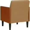 Fotelis Sofa-kėdė su porankiais, ruda, 55 cm, aksominė