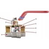 Rutulinis vožtuvas Ferro KFPZF1 VANDUO SU RANKENE 1/2 '' RIEŠŠTĖS, SU FILTRU IR DROSTELIU F-POWER // ZKWF-15-WW-R-FER-POWER