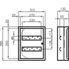 Sabaj modulinis skirstomasis įrenginys NRP-24Z 24mod, montuojamas ant paviršiaus IP31 - 3-220