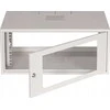Sabaj SIMPLE 19 sieninė spinta 4Ux555x400 mm IP20 šoninės sienelės vientisos durys su RAL 7035 stiklu 19-8006SZWS-19-4U-40-DS
