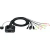 Aten ATEN CS52DP 2 prievadų USB-C DisplayPort hibridinio kabelio KVM jungiklis
