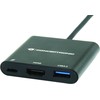 Šakotuvas Stacja/replikator Conceptronic DONN01B 3-w-1 USB-C (DONN01B)