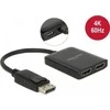 Delock DeLOCK DisplayPort 1.4> 2x HDMI MST skirstytuvai, skirstytuvai ir jungikliai