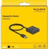 Delock DeLOCK DisplayPort jungiklis 2 > 1 dvikryptis 8K (juodas, 50 cm)