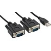 Šakotuvas InLine ® USB 2.0–2x nuoseklusis adapterio kabelis A tipo USB iki 2x 9 kontaktų sub-D kištukas 1,5 m