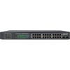 Šakotuvas Įmontuojamas komutatorius „InLine PoE+“ gigabito tinklo komutatorius, 24 prievadų, 1 GBit/s, 2x SFP, 48,26 cm (19 colių), montuojamas, metalinis, su ekranu, 420 W