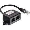 Šakotuvas InLine ® ISDN skirstytuvas, 1 -> 2, 0,15m, su rezistoriais