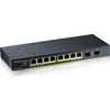 Šakotuvas ZYXEL GS1100-10HPV2, nevaldomas POE 8X gigabitas, 2X šviesolaidinis uplink, 130 vatų POE (5 metų garantija)