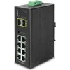 Šakotuvas Planet IP30 Industrial 8* 1000TP + 2* 100/1000F SFP visiškai valdomas Ethernet jungiklis (nuo -40 iki 75 laipsnių C)