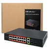 Šakotuvas Qoltec 52292 gigabito Ethernet PoE komutatorius | 16x RJ45 | 2x RJ45 Uplink | 2x SFP | 1000 Mb/s