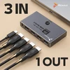 Šakotuvas Reagle HDMI 2.1 switch splitter skirstytuvas 4K 144Hz perjungiklis 3 prievadai 3x1 su pulteliu