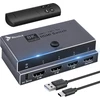Šakotuvas Reagle HDMI 2.1 switch splitter skirstytuvas 4K 144Hz perjungiklis 3 prievadai 3x1 su pulteliu